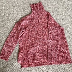 J. Crew Marled Red Turtleneck Sweater